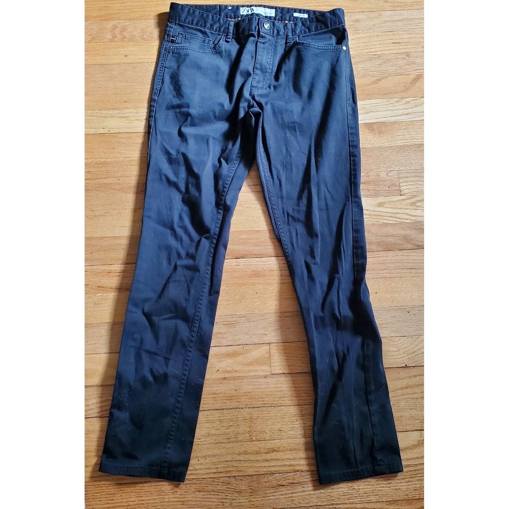 Zara Man Black Skinny Fit Pants Trousers Size 31 Minimalist Goth